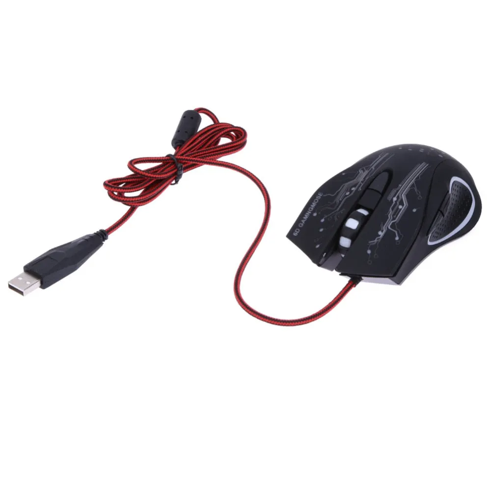 100% Brand New 3200DPI LED Optical 6D Button USB Wired Game Mouse for professional Pro Gamer Computer Laptop Mouse Mice