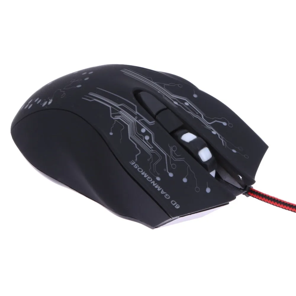 100% Brand New 3200DPI LED Optical 6D Button USB Wired Game Mouse for professional Pro Gamer Computer Laptop Mouse Mice