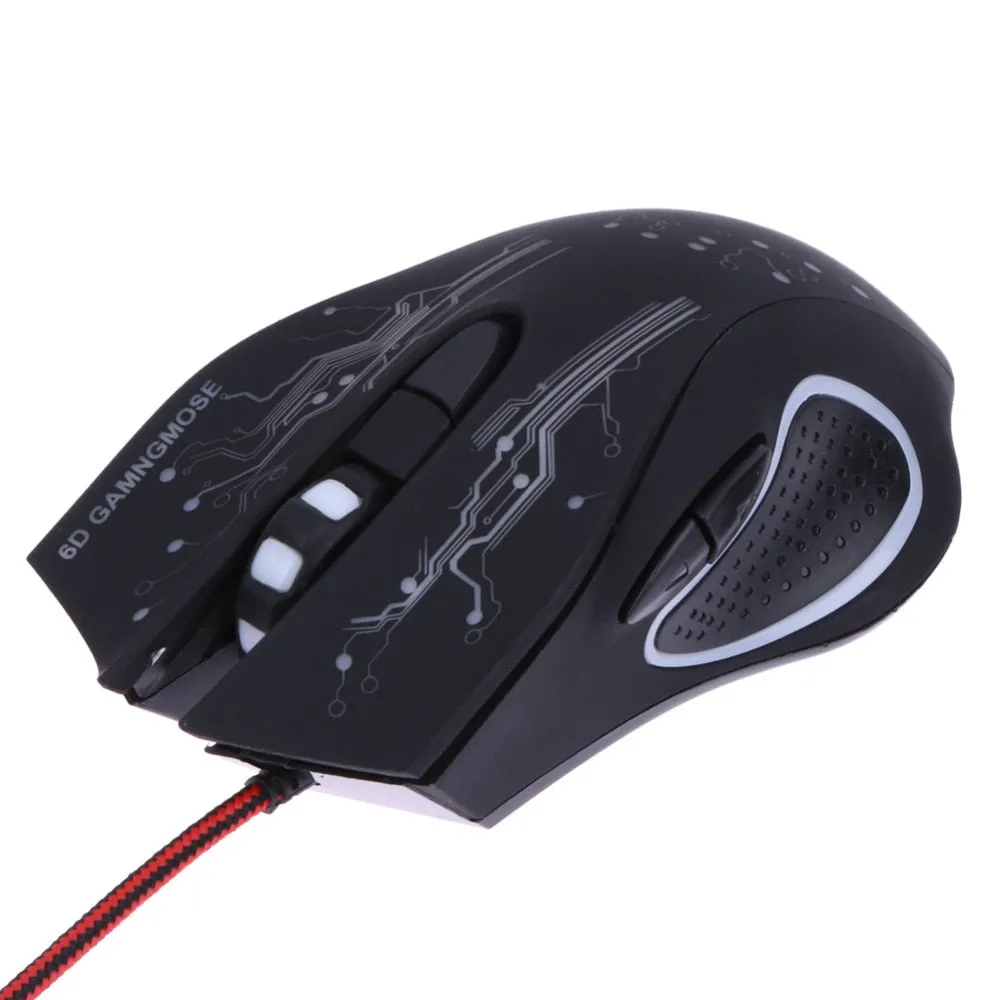 100% Brand New 3200DPI LED Optical 6D Button USB Wired Game Mouse for professional Pro Gamer Computer Laptop Mouse Mice