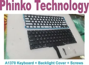 11.6" For Macbook air A1370 A1465 US Keyboard With Backlight Year  2011   Screws