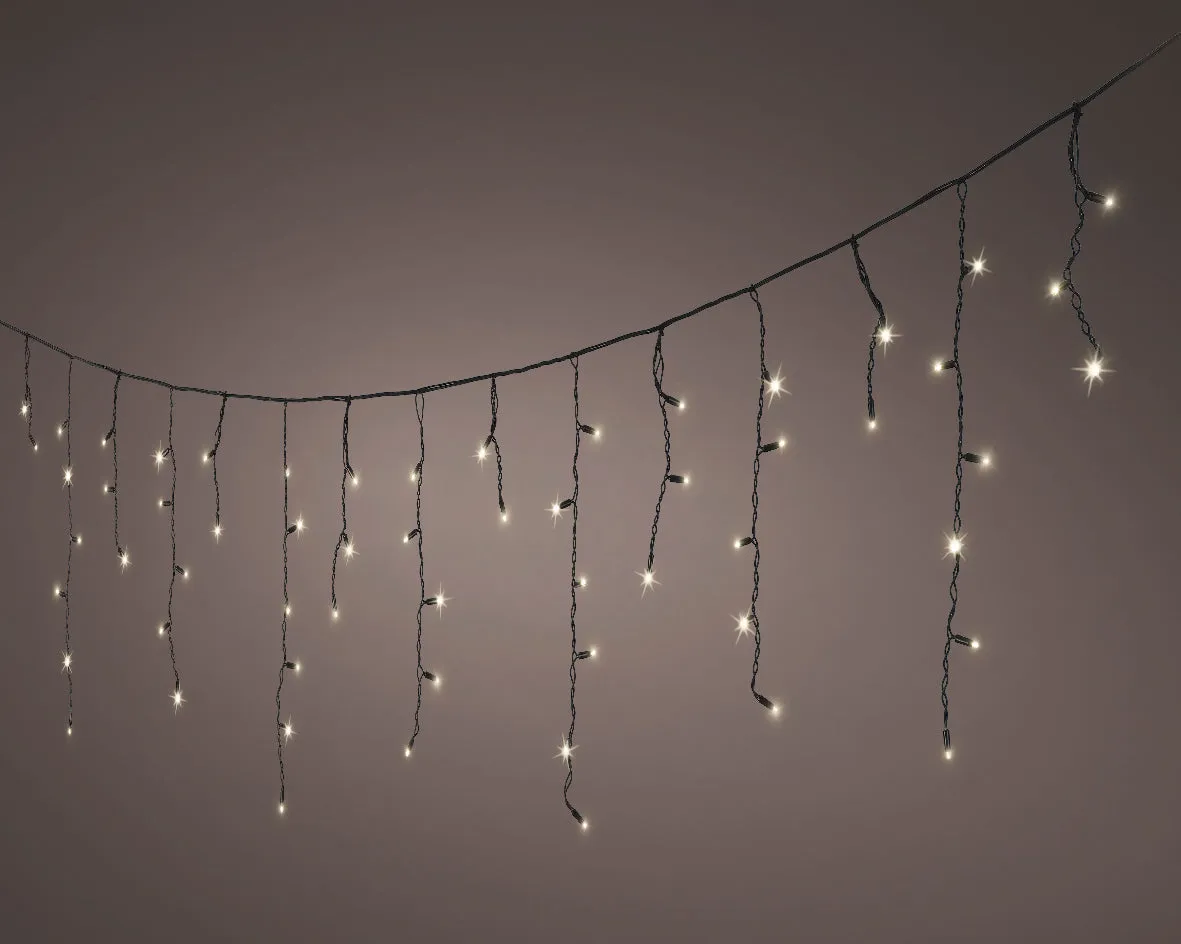 360cm 96 LEDs Warm White Outdoor Icicle Pro-Lights Extension Set by Lumineo