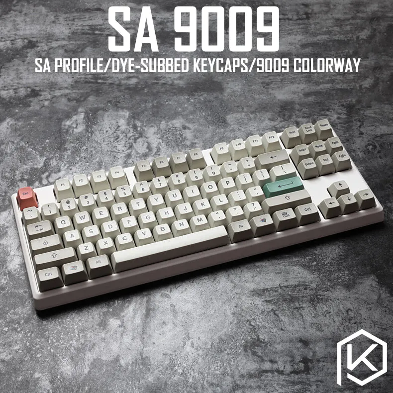 9009 colorway sa profile Dye Sub Keycap Set thick PBT plastic keyboard