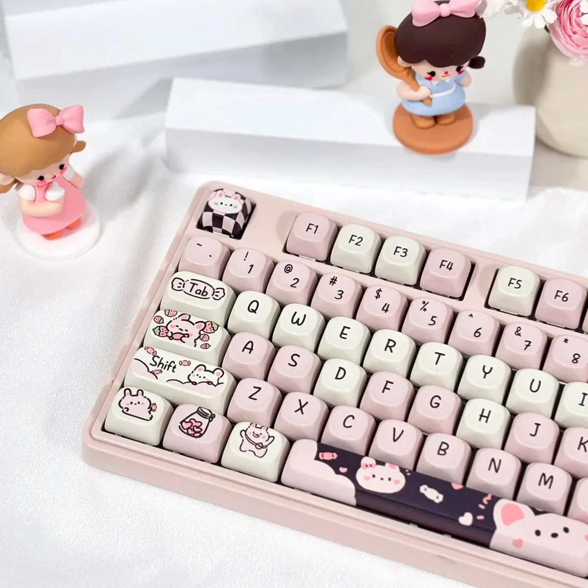 95 Keys Dessert Cat Pastel Kawaii KEYCAPS (No Keyboard)