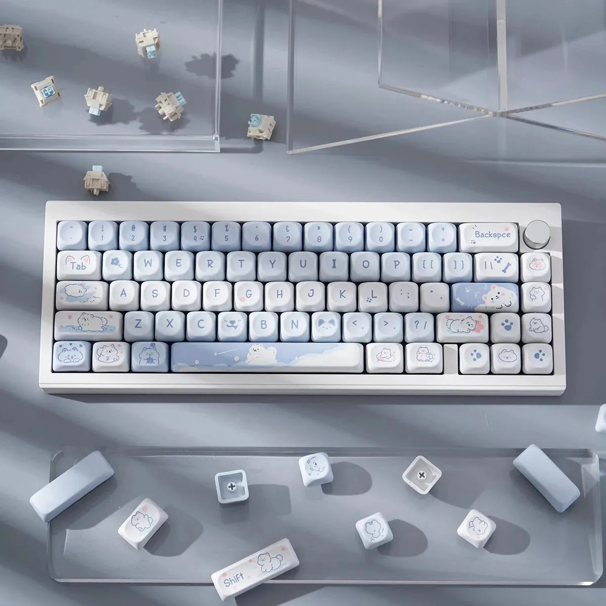 95 Keys Dessert Cat Pastel Kawaii KEYCAPS (No Keyboard)