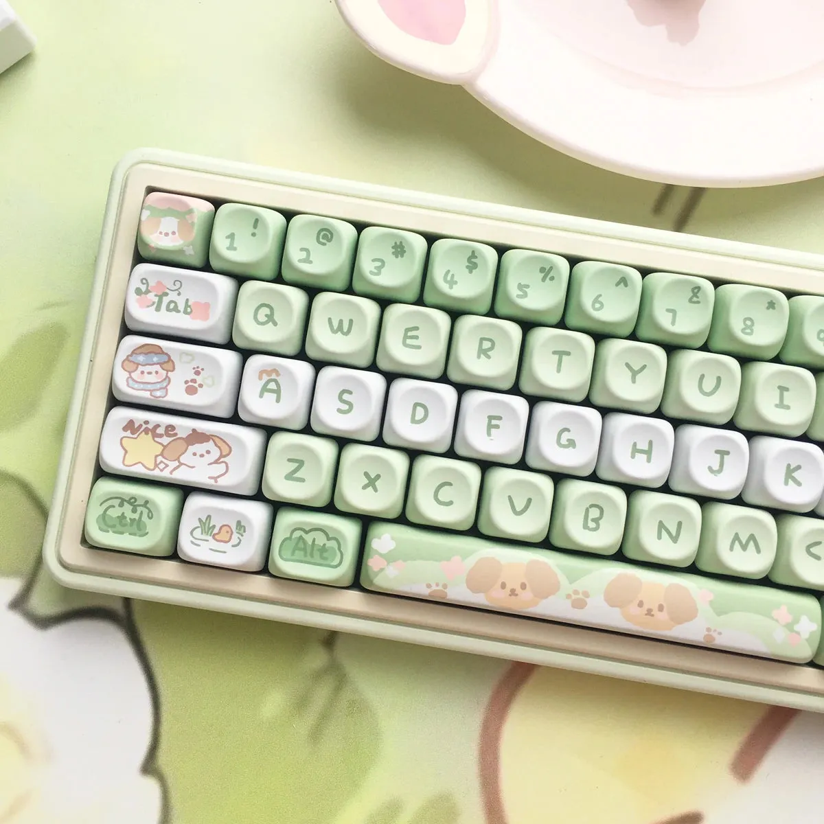 95 Keys Dessert Cat Pastel Kawaii KEYCAPS (No Keyboard)