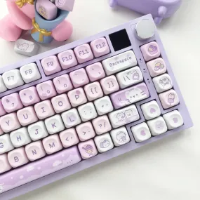 95 Keys Dessert Cat Pastel Kawaii KEYCAPS (No Keyboard)