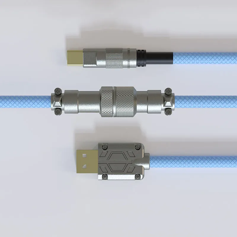 ACGAM CP01 Blue USB-C Coiled Aviator Cable