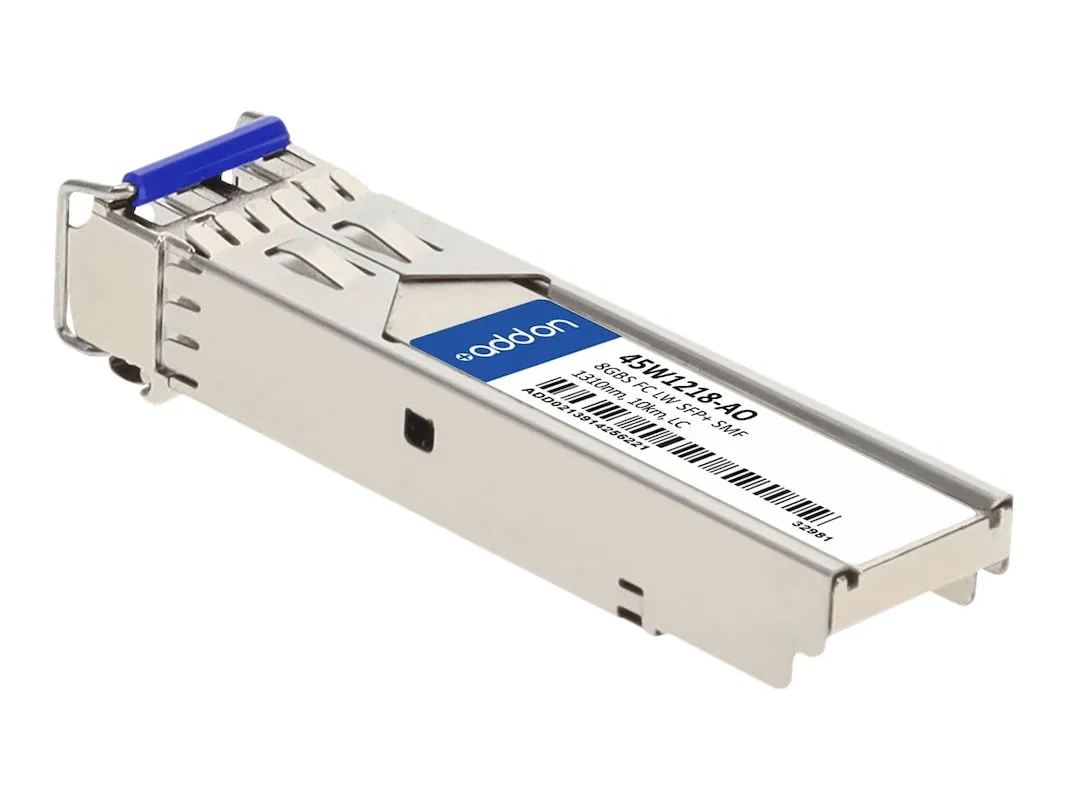 Addon 8-Pack Of Ibm 45W1218 Compatible Taa Compliant 8Gbase-Lw Fibre Channel Sfp  Transceiver (Smf, 1310Nm, 10Km, Lc)