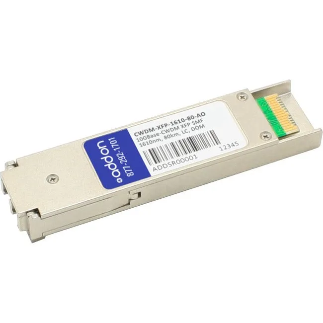 Addon Cisco Cwdm-Xfp-1610-80 Compatible Taa Compliant 10Gbase-Cwdm Xfp Transceiver (Smf, 1610Nm, 80Km, Lc, Dom)