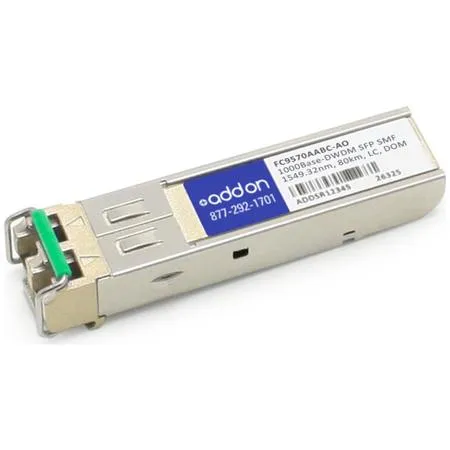AddOn Fujitsu FC9570AABC Compatible TAA Compliant 1000Base-DWDM 100GHz SFP Transceiver (SMF, 1549.32nm, 80km, LC, DOM) FC9570AABC-AO