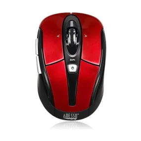 Adesso IMOUSE-S60R Red 2.4 GHz Wireless Programmable Nano Mouse