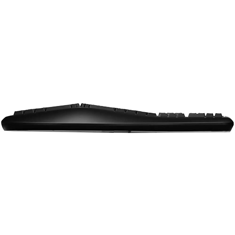 Adesso - Tru-Form WKB-4500UB Ergonomic Full-size Wireless Membrane Keyboard with Touchpad - Black