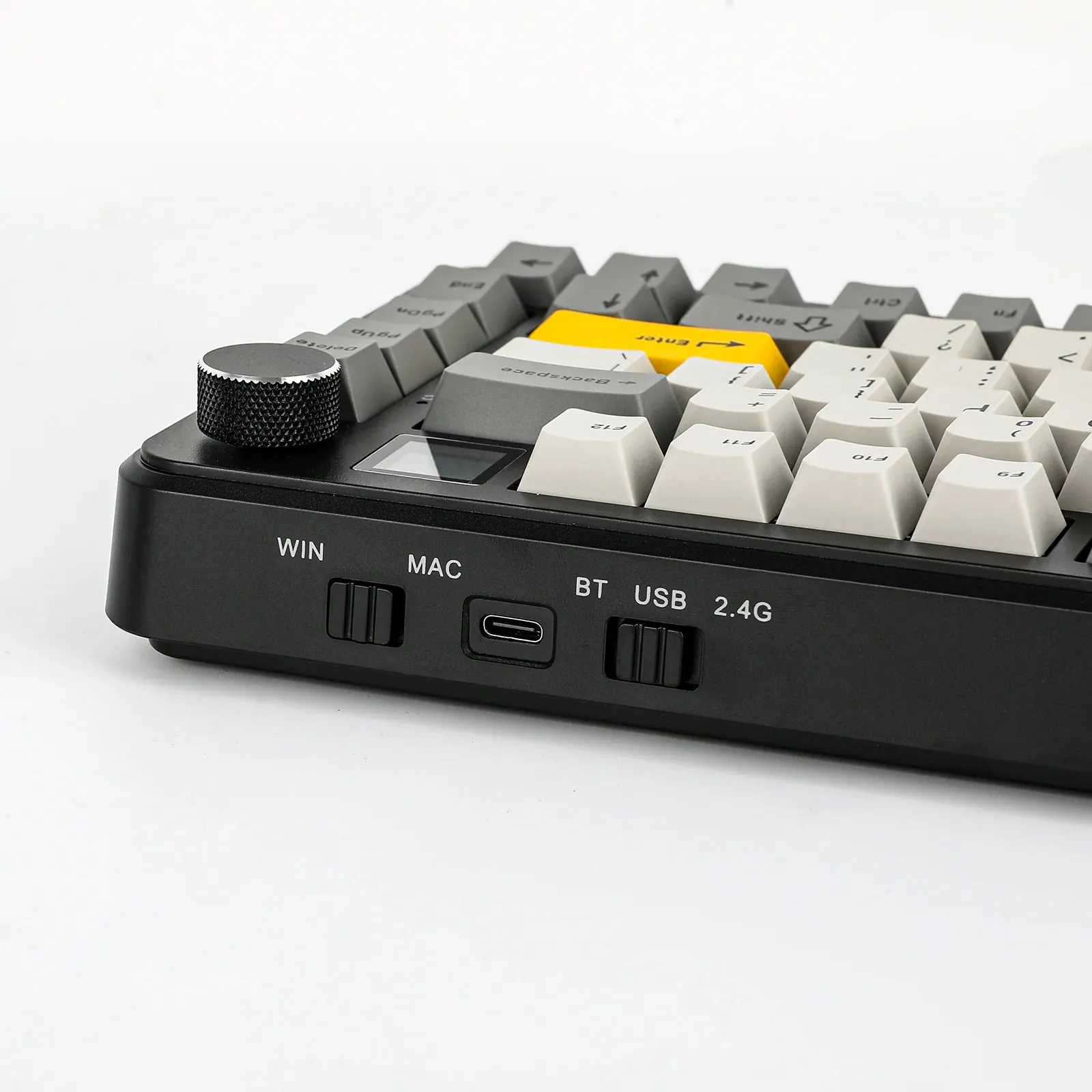 Ajazz AK820 MAX Black-Gray-Yellow Magnetic keyboard RGB With Screen Wired&Wireless(Magnetic switch)