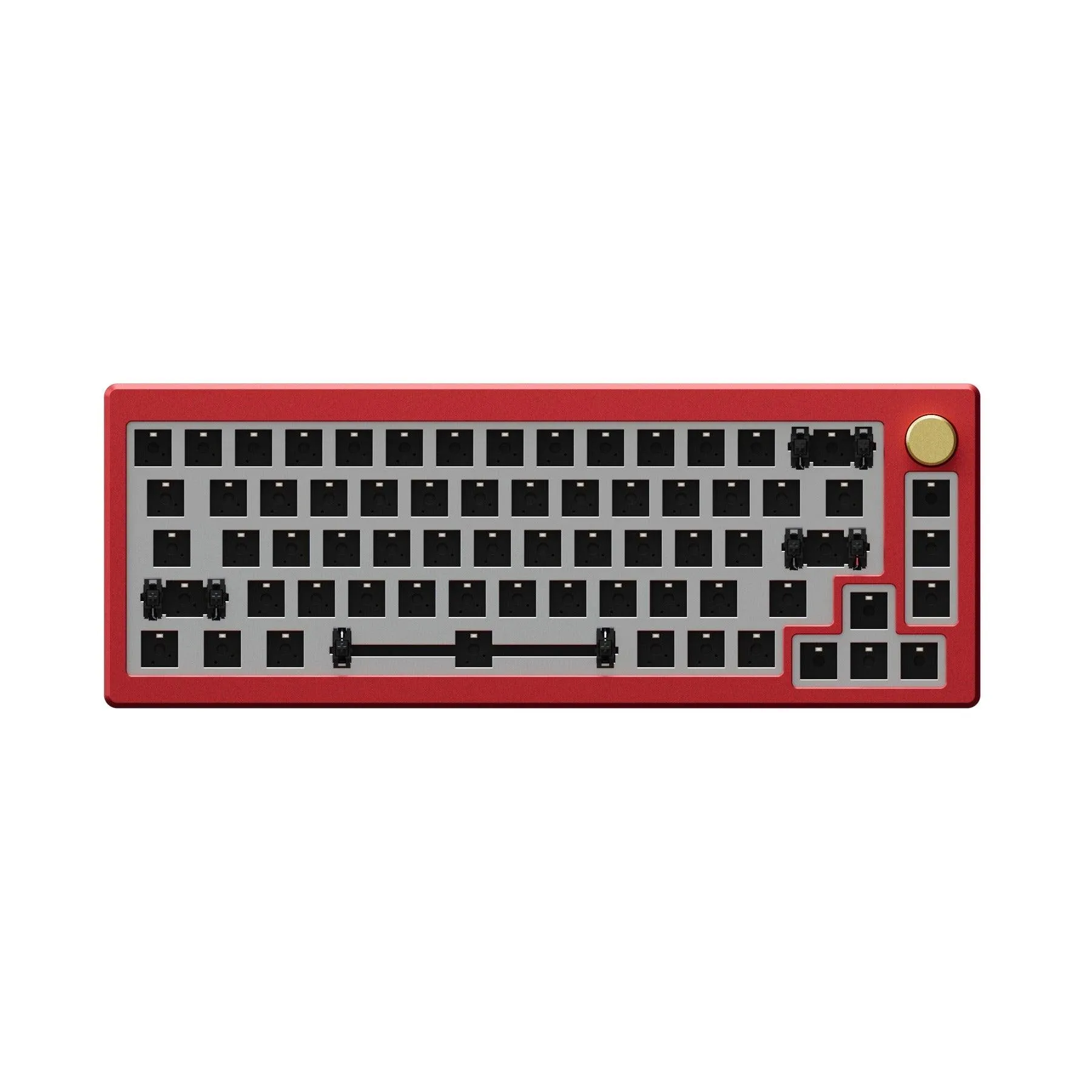 AKKO MOD008 RGB Hot-Swappable Mechanical Keyboard DIY Kit With Gasket Mount Structure (Red)