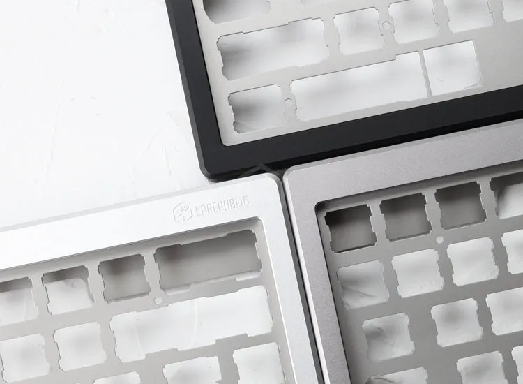 Anodized Aluminium case for eepw84 xd84 custom keyboard tempered glass panels diffuser can support Rotary brace supporter