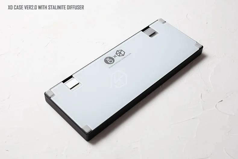 Anodized Aluminium case for eepw84 xd84 custom keyboard tempered glass panels diffuser can support Rotary brace supporter