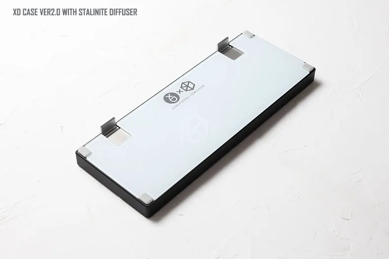 Anodized Aluminium case for eepw84 xd84 custom keyboard tempered glass panels diffuser can support Rotary brace supporter