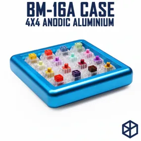 Anodized Aluminium cubic case for bm16a keyboard acrylic panels stalinite diffuser can support Rotary brace supporter