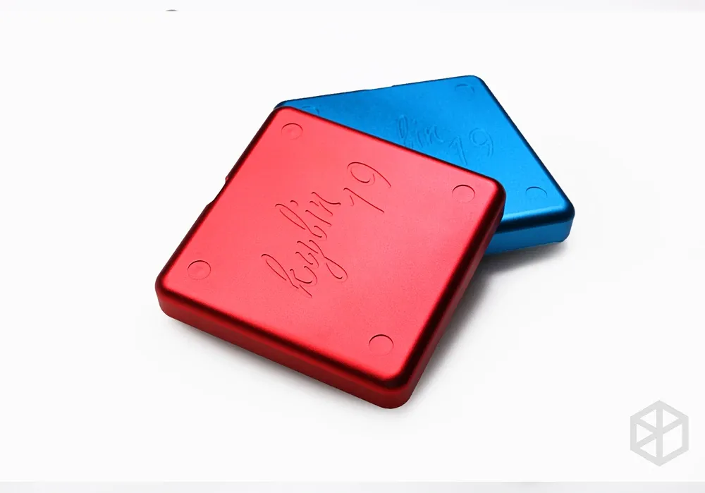 Anodized Aluminium cubic case for bm16a keyboard acrylic panels stalinite diffuser can support Rotary brace supporter