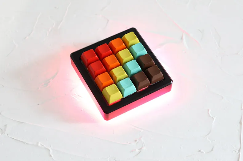 Anodized Aluminium cubic case for jj4x4 jj4 custom keyboard acrylic panels stalinite diffuser can support Rotary brace supporter