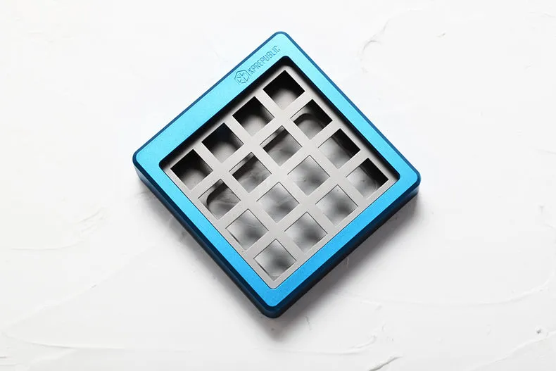 Anodized Aluminium cubic case for jj4x4 jj4 custom keyboard acrylic panels stalinite diffuser can support Rotary brace supporter