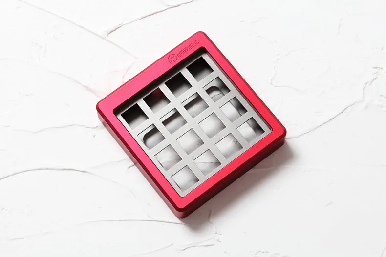 Anodized Aluminium cubic case for jj4x4 jj4 custom keyboard acrylic panels stalinite diffuser can support Rotary brace supporter