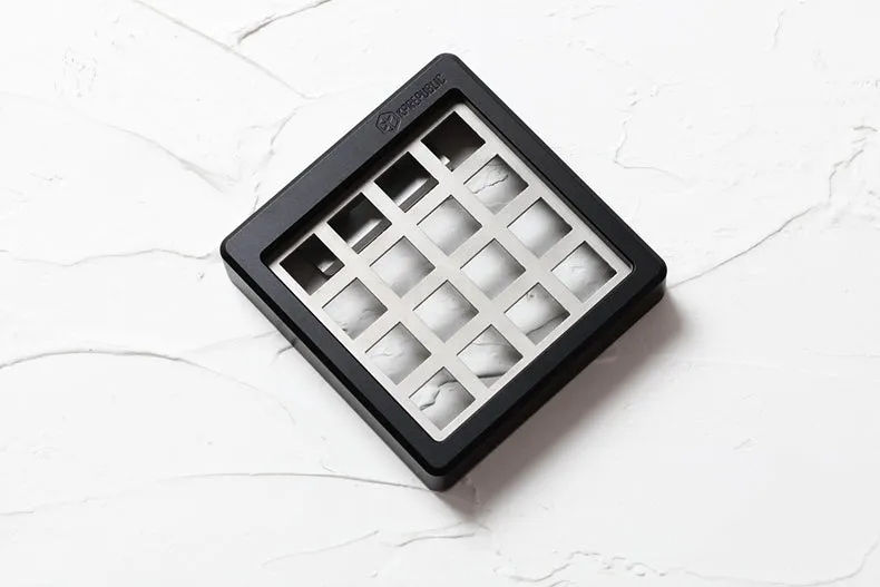 Anodized Aluminium cubic case for jj4x4 jj4 custom keyboard acrylic panels stalinite diffuser can support Rotary brace supporter