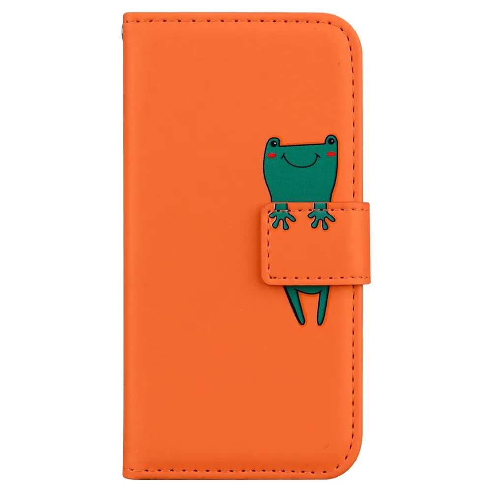 Anymob Huawei Honor Black Leather Case Flip Wallet Back Cover Phone Shell