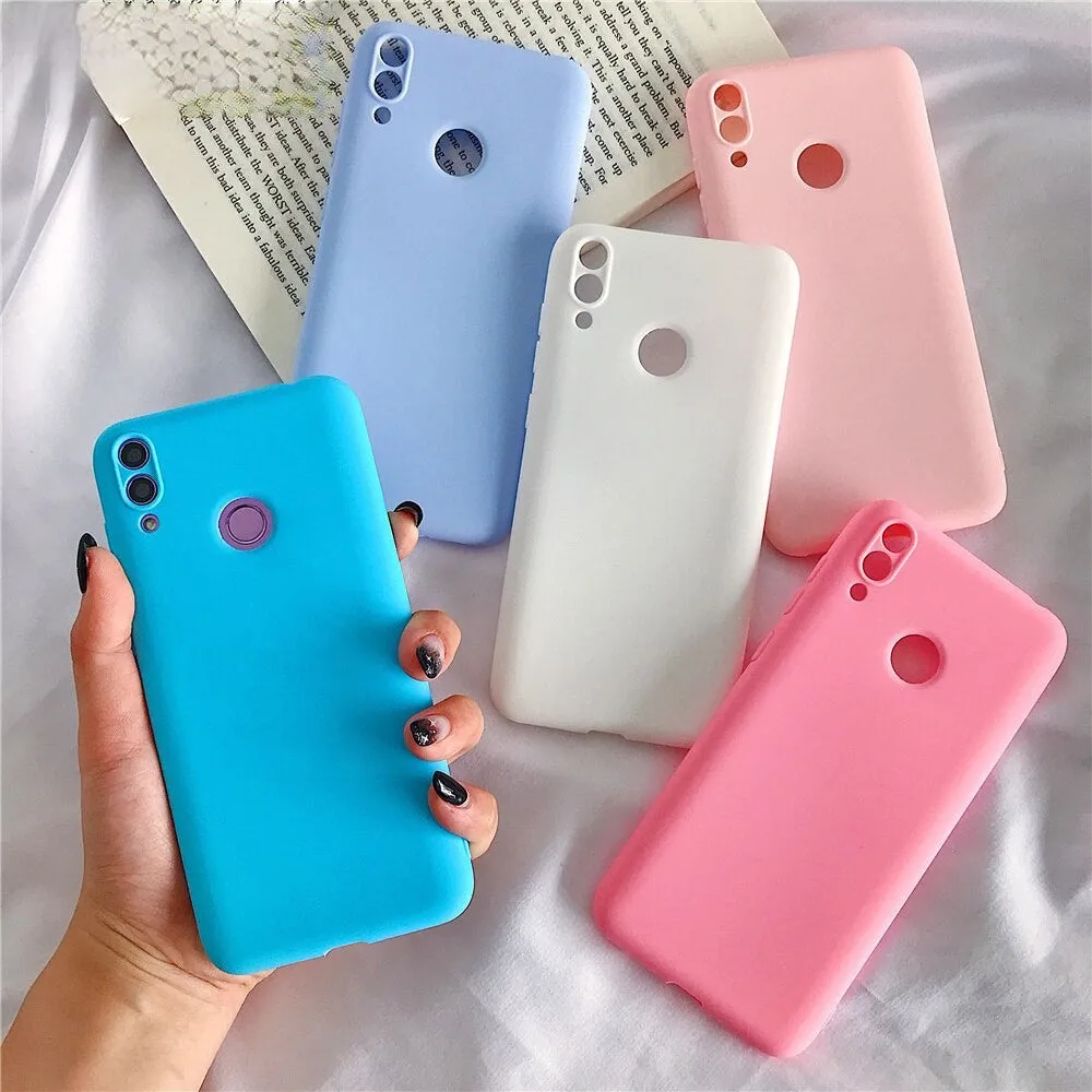 Anymob Huawei Navy Blue Candy Colored Jelly Silicone Mobile Phone Protective Case