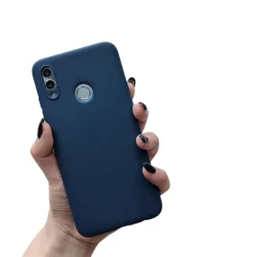 Anymob Huawei Navy Blue Candy Colored Jelly Silicone Mobile Phone Protective Case