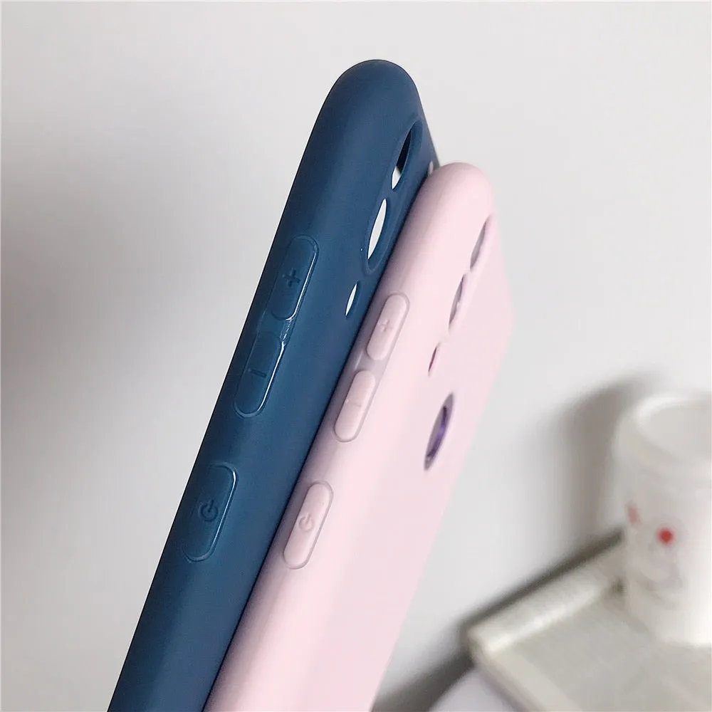 Anymob Huawei Navy Blue Candy Colored Jelly Silicone Mobile Phone Protective Case