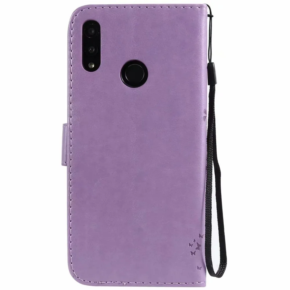 Anymob Huawei Phone Case Black Flip Leather 3D Tree Shell Wallet Cover