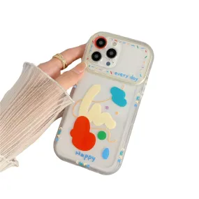 Anymob iPhone Abstract Silicone Soft Back Case With Color Camera Protection Phone Cover