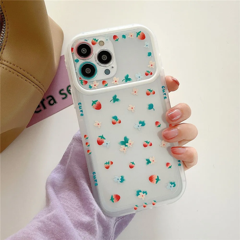 Anymob iPhone Abstract Silicone Soft Back Case With Color Camera Protection Phone Cover