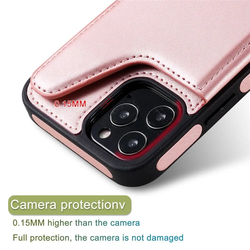 Anymob iPhone Black Business Flip Case Wallet Leather Shell Cover