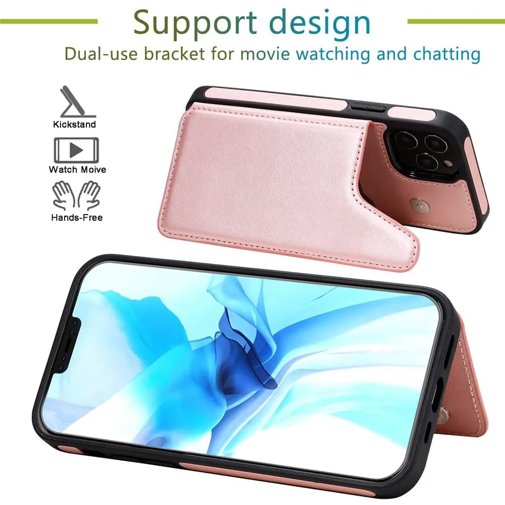 Anymob iPhone Black Business Flip Case Wallet Leather Shell Cover
