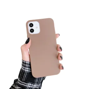 Anymob iPhone Brown Silicone Plain Phone Case Soft Candy Cover