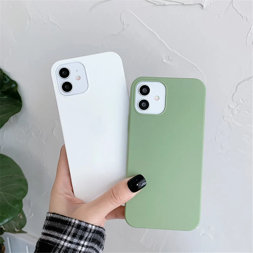 Anymob iPhone Brown Silicone Plain Phone Case Soft Candy Cover