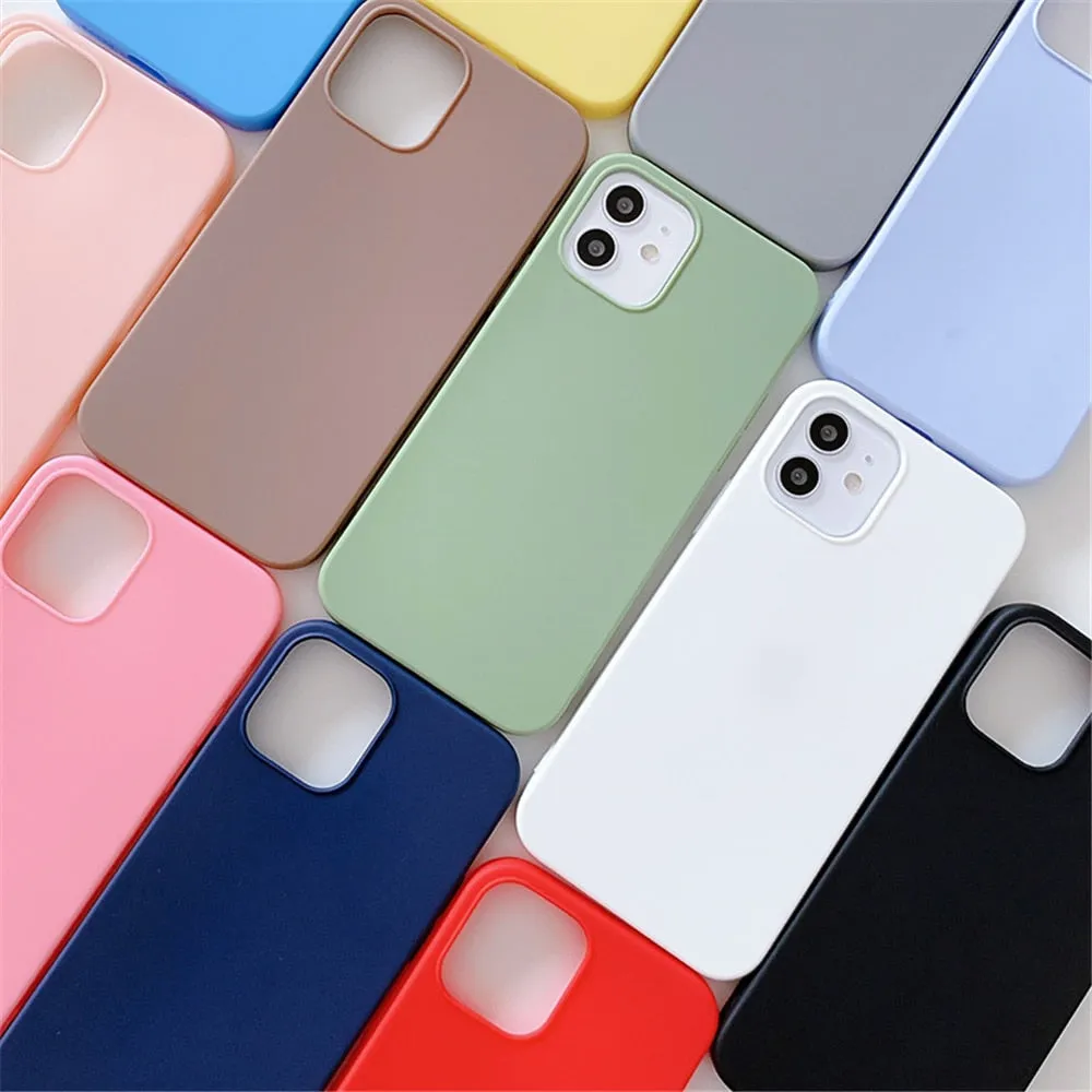 Anymob iPhone Brown Silicone Plain Phone Case Soft Candy Cover