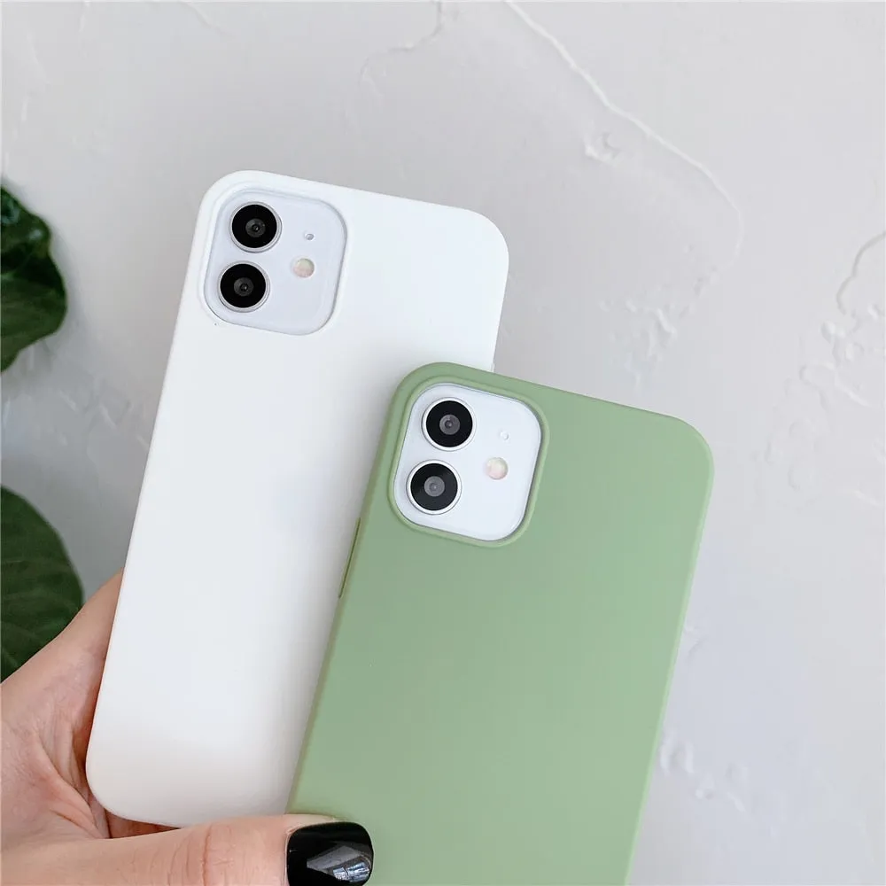 Anymob iPhone Brown Silicone Plain Phone Case Soft Candy Cover
