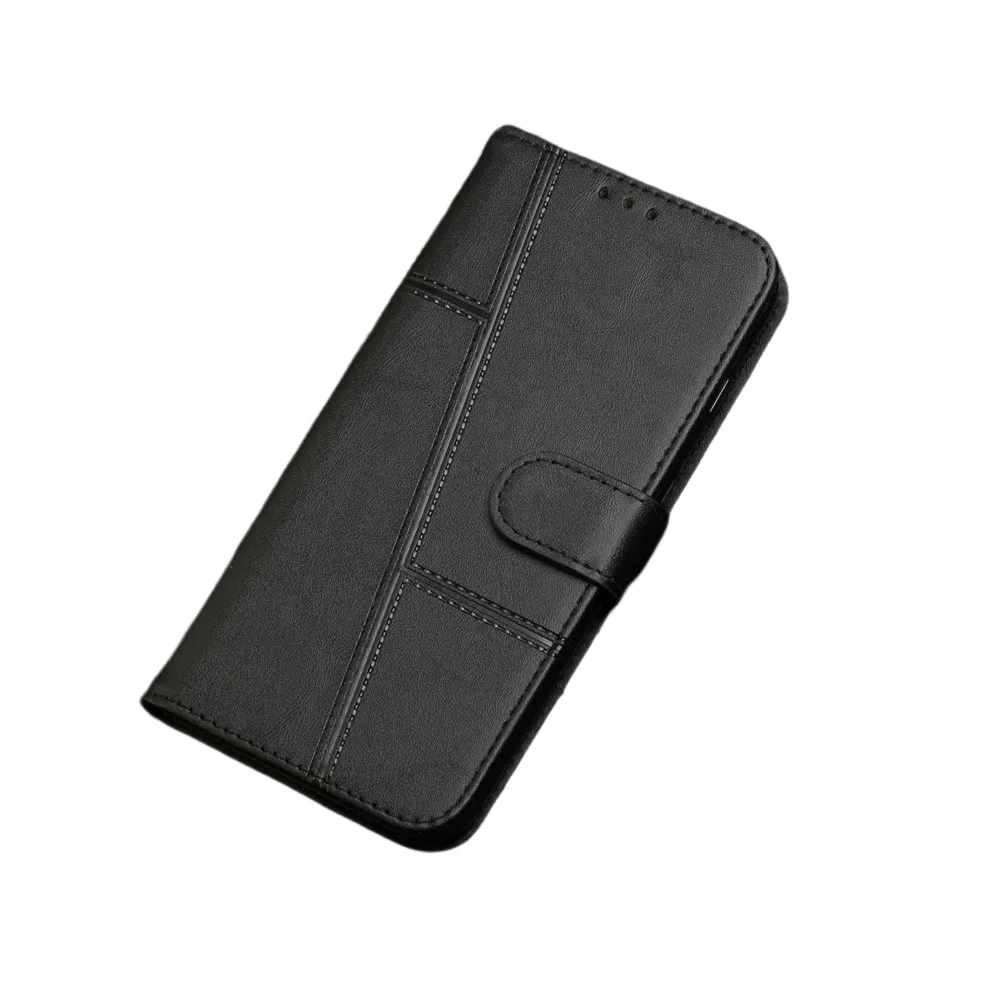 Anymob iPhone Case Black Flip Leather 360 Protect Wallet Mobile Phone Case Cover