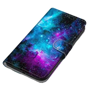 Anymob iPhone Case Galaxy Color Flip Leather Wallet Animal Painting Phone Book Style Cover