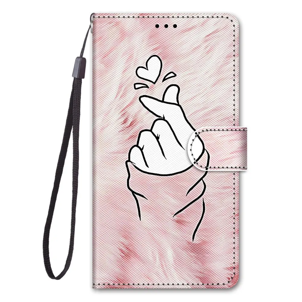 Anymob iPhone Case Oppa Pink Lovely Cartoon Cat Phone Bag Flip Wallet Leather Protection Cover