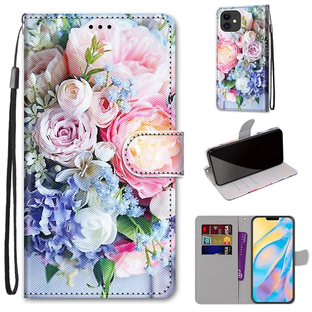 Anymob iPhone Case Oppa Pink Lovely Cartoon Cat Phone Bag Flip Wallet Leather Protection Cover