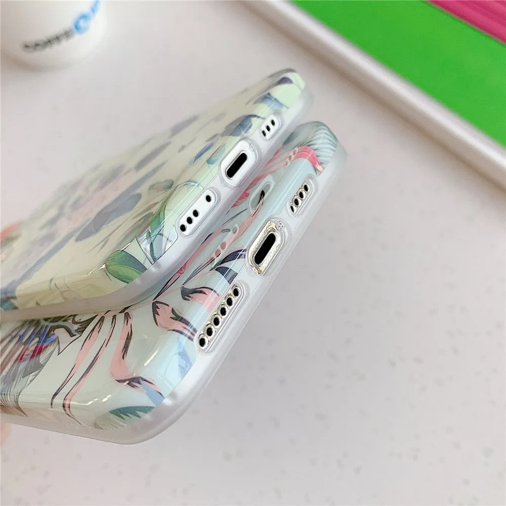 Anymob iPhone Dark Blue Marble Phone Case Soft Silicone Cover