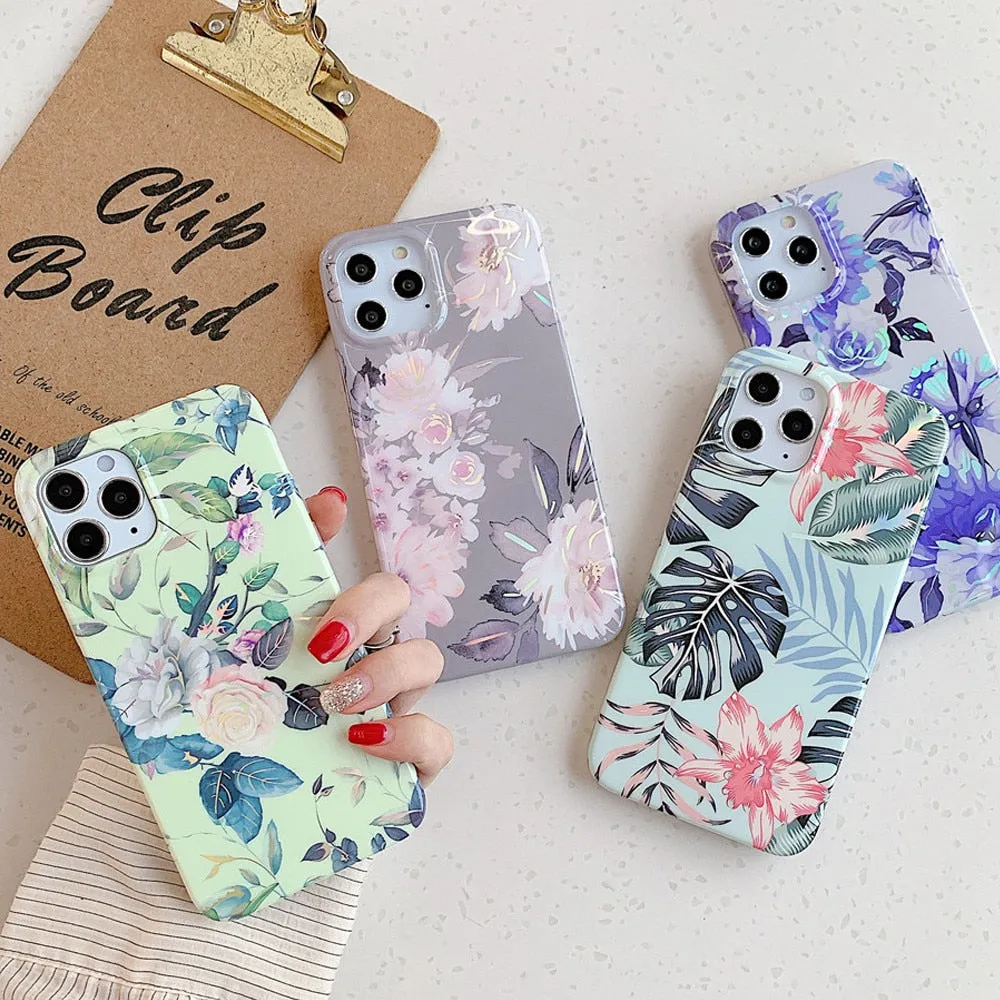 Anymob iPhone Dark Blue Marble Phone Case Soft Silicone Cover