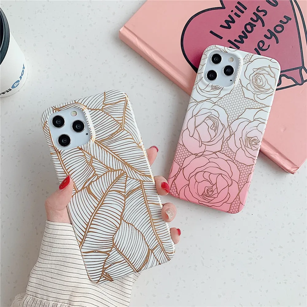 Anymob iPhone Dark Blue Marble Phone Case Soft Silicone Cover