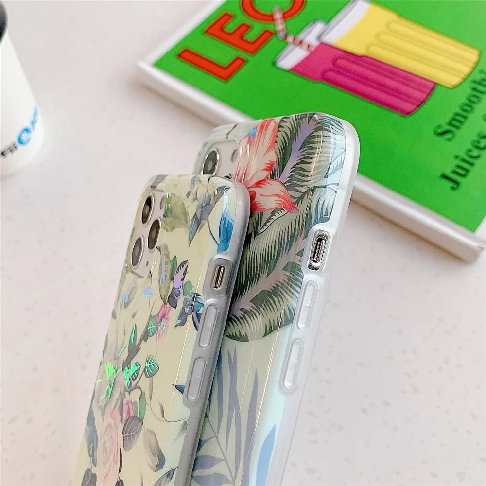 Anymob iPhone Dark Blue Marble Phone Case Soft Silicone Cover