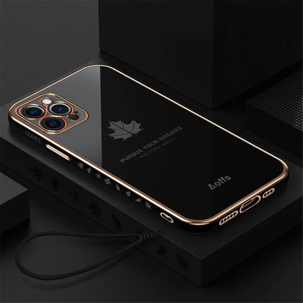 Anymob iPhone Green Electroplated Soft Cover Square Edge Bumper Phone Case