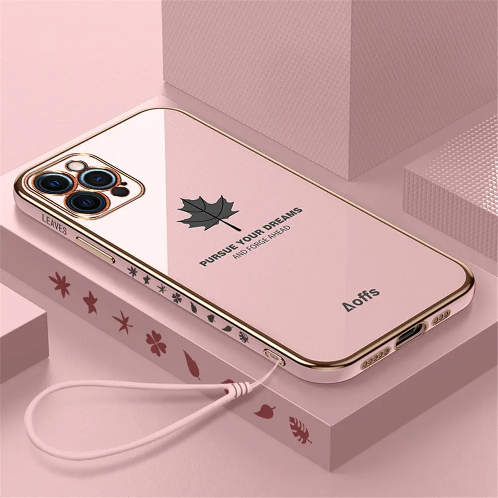 Anymob iPhone Green Electroplated Soft Cover Square Edge Bumper Phone Case